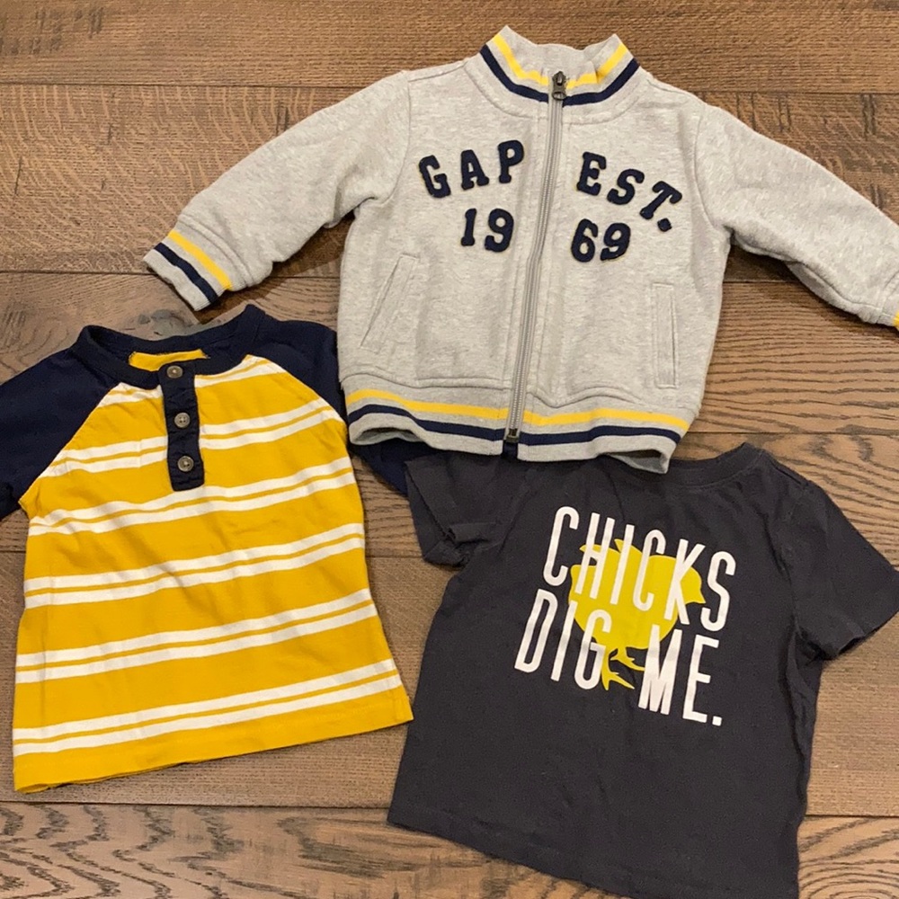 Gap/Old Navy blue & gold bundle 18-24 month bundle